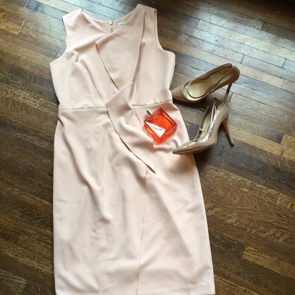 Calvin Klein Dresses & Skirts - Calvin Klein blush pink dress with gold zipper